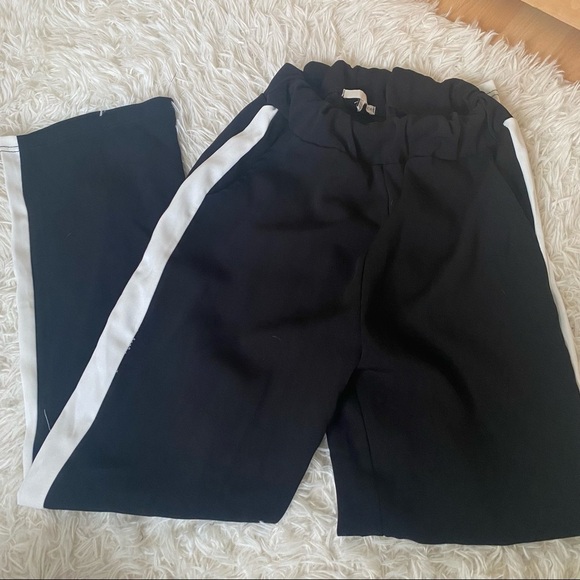 Oak + Fort Black Trousers with White Stripe - Picture 1 of 6